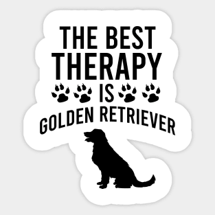 The best therapy is golden retriever Sticker